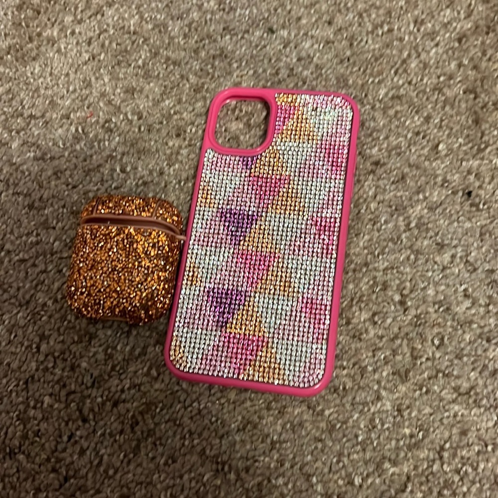 Cute bedazzled, apple products cases